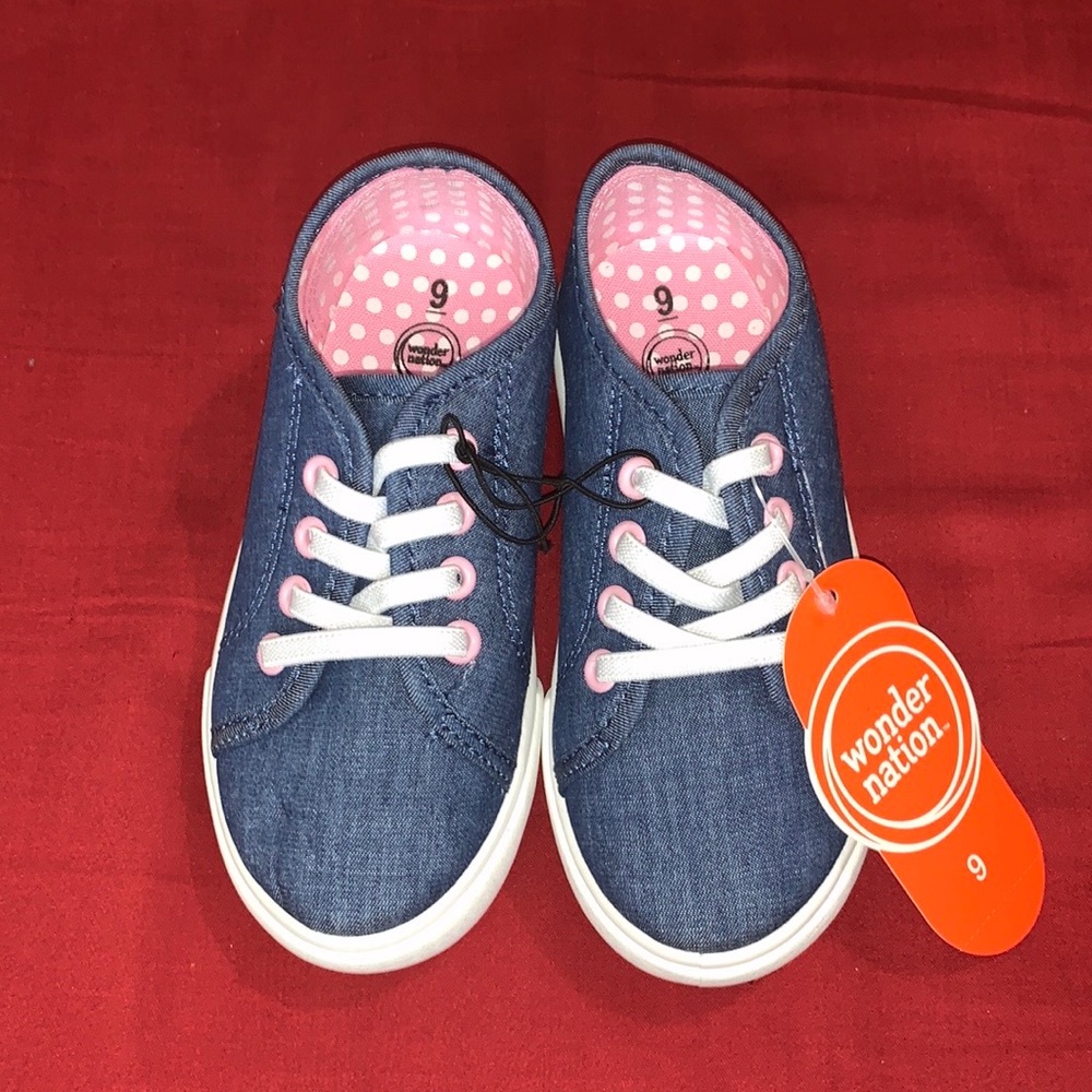 Wonder nation Little Girl Denim Sneakers